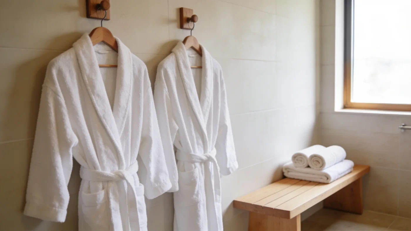 Hotelové župany s výšivkou loga pre wellness a spa